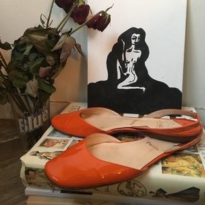 Christian Louboutin orange flats